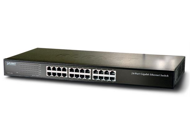 Planet Switch 24-p Gigabit Rack Vifteløs